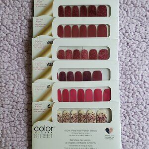 Valentine’s Reds & Roses Bundle: (x5 Sets) Nail Polish Strips